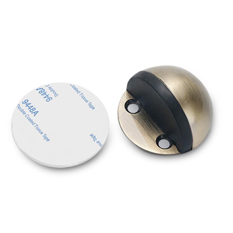 NAIERDI 7 Colors Stainless Steel Rubber Door Stopper Non Punching Sticker Door Holders Catch Floor Mounted Nail-free Door Stops