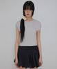 Peulleeoeob Kaya Shirred T-Shirt (Fl-158_Gray)