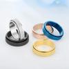 6mm Anxiety Fidget Spinner Rings for Men Smooth Stainless Steel Spinning Rotating Ring for Women Anti Stress Jewelry Gift