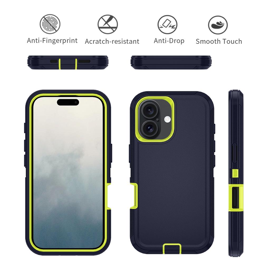 For iPhone 16 Case Detachable PC+TPU Drop-Proof Back Cover