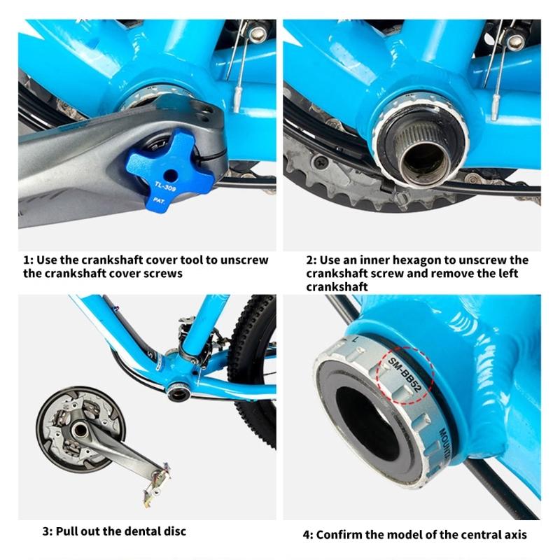 Bicycles Bottom Brackets Bearing Removal Tool Sleeve Ratchets Wrenches Repair for Various Models and Size