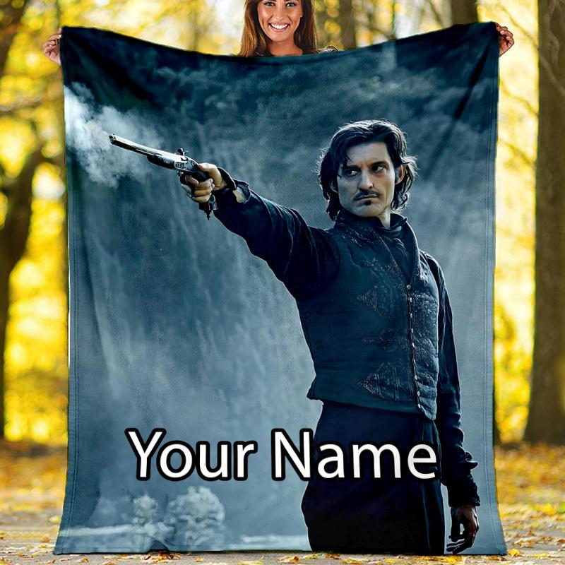 Custom Name The Count of Monte Cristo Theme Printed Blanket - Perfect for Couch, Bed, Travel & Outdoor Use | Machine Washable, Cozy & Durable.