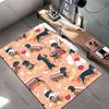 Playful dachshunds in whimsical activities carpet Yoga living room room decor children's crawling mat doormat area rug