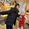 New Winter Medium and Long Fashion Cotton-padded Clothes Hooded Warm Loose Bread Clothes Coat Thick