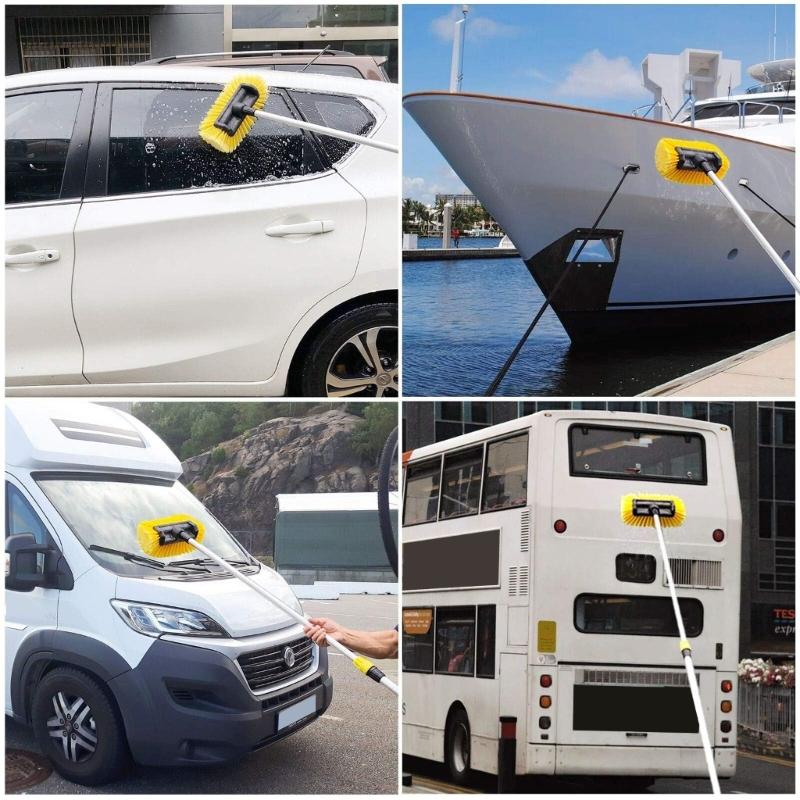 Reinigungsbürste aus Aluminiumlegierung mit Wassersprüher für Auto, Fahrrad und Zuhause Teleskopgriff Reinigungsmopp