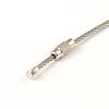 304 Stainless Steel Wire Rope Key Ring with Locking Clasp
