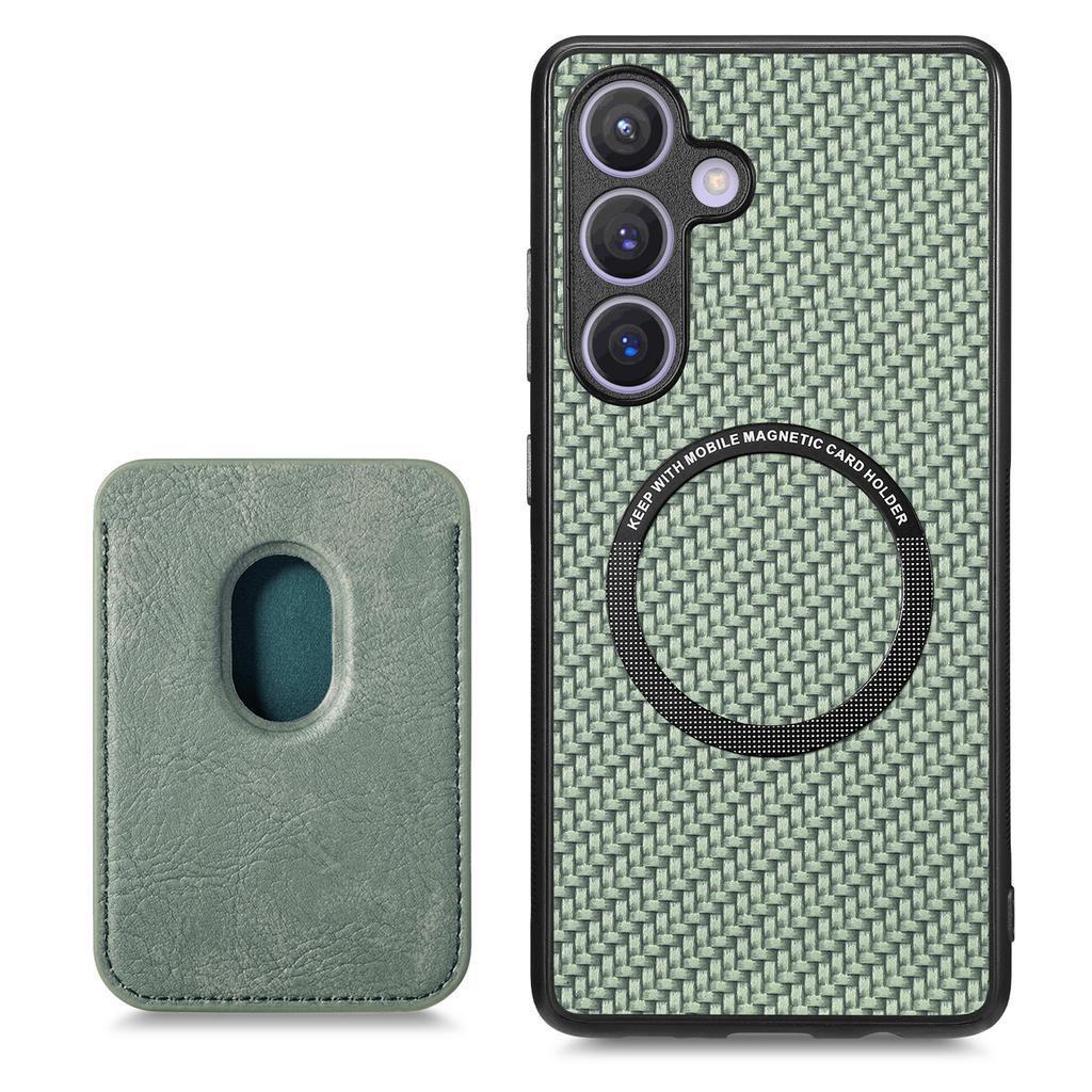 For Samsung Galaxy S25+ Case Magnetic Detachable Card Holder Phone Back Cover