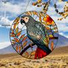 Red Tail Eagle Sunshine Catcher, Stained Glass Style, Animal Theme, Nurseries, Vintage Home Decor Wall for Bar Kitchen, Restaurant Shop Wall Decor, C
