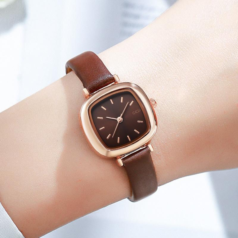 Retro Exquisite Small Sugar Cube Women S Watch, Small Student Watch, Casual Waterproof Women S Watch