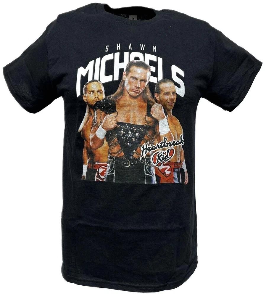 Shawn Michaels Heartbreak Kid Three Pose Unisexs Black Tshirt S