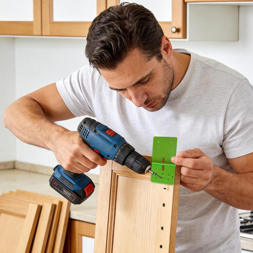 Door Hinge Jig 35mm Precision Concealed Tool Hinge Boring Jig for Woodworking Installation Cabinet Drawer Shelf Frame Hole