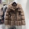 Autumn and Winter New Down Jackets Women's Medium and Long Waist and Thin Hooded Fashion Thickened Cape Jacket Tide