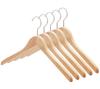 Ninian and Kino Wooden W42 X Set of Premium Matte Clear for and Natural Lotus No Dent Hangers, 1.8cm, 5, Finish, Shape-Retaining, Suits, Shirts,