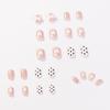 Naked milk tea polka dot bow wearing nail art finished fake nail nail nail patch nail patch removable nail piece