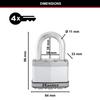 Master Lock Heavy Duty Laminated Steel Padlock, Medium Shackle, Key