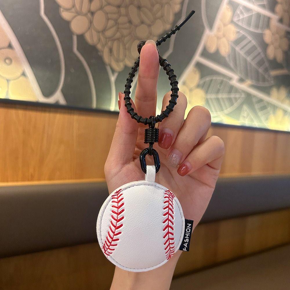 Volleyball Rugby Football Pendant Basketball Car Key Ring Fashion Ball Leather Keychain  Gift