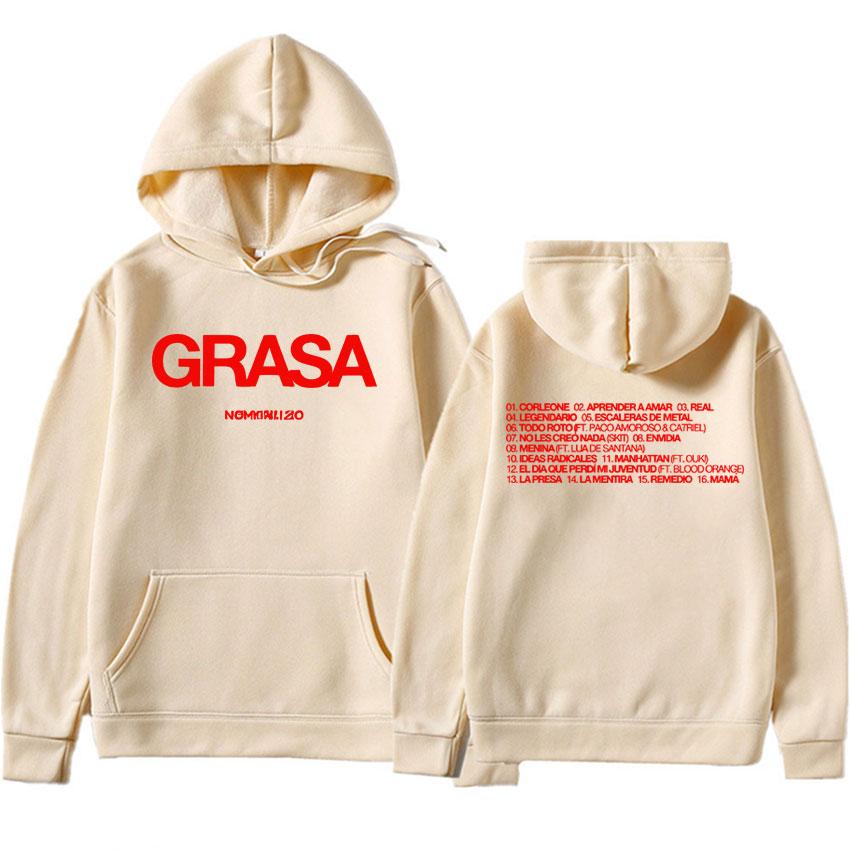 Nathy Peluso Grasa Tour Album Grafik Hoodies Mode Trainingsanzug Hip Hop Pullover Herren Gemütliche Ästhetische Sweatshirts Streetwear