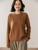 Women's European Style Cashmere Sweater - Round Neck, Thick, Loose Fit, Cable Knit with Diamond Pattern, Perfect for Autumn/Winter.