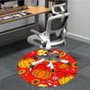 1pc Pumpkin Patch Mushroom Chair Carpet for Office Non Slip, Machine Washable Rug for Office, Room Holiday Decor for Christmas, Birthday Polyester