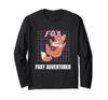 Foxy Adventurer Retro Cute Fox Design Long Sleeve T-Shirt