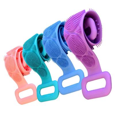 Silicone Bath Body Brush Decontamination Rubbing The Back Painless Bathing Rubbing The Mud Long Back Adult Male Female Bathing