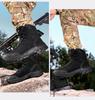 Men's Waterproof High-Top Desert Combat Boots - Wear-Resistant, Anti-Slip, Breathable, Large Size for Autumn/Winter Mountaineering & Hiking.