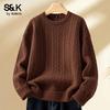Baleno S&K Series Men's Round Neck Cable Knit Sweater