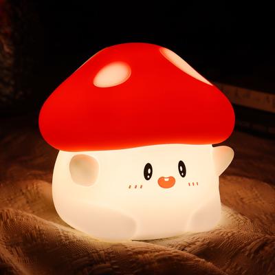 Mushroom Night Light, USB Charging, Cartoon Style, Touch Adjustable Brightness, Dual Brightness, Sleep Timer, Night Lighting, Warm Atmosphere