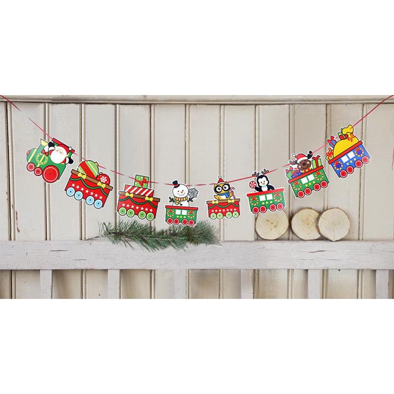 

Мультяшные рождественские праздничные баннеры и подвесные флаги