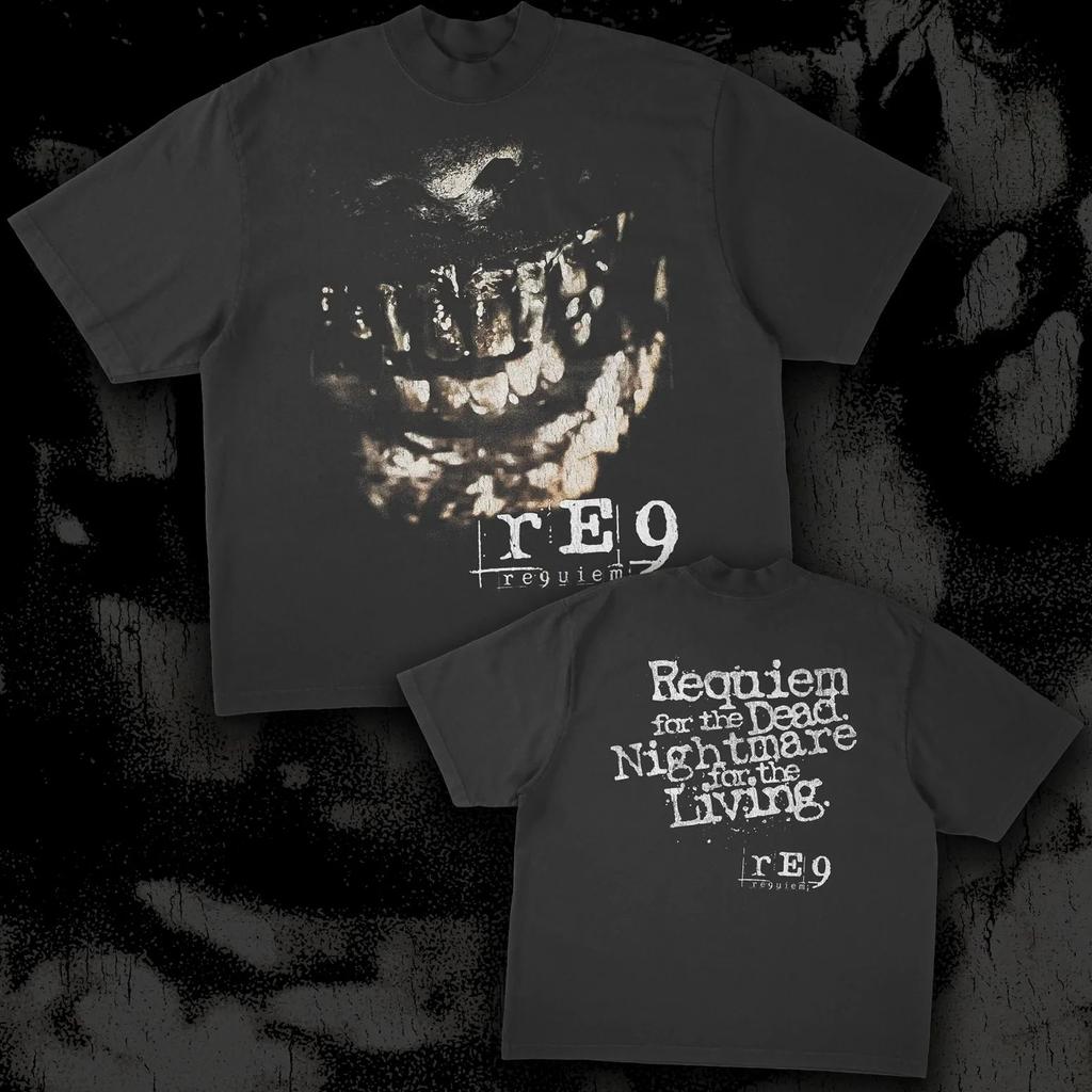 90s Style Shirt Loose Casual Streetwear Classic Horror Game Resident Evil Themed Tshirt Cotton Print Graphic T Shirts Unisex
