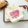 Pet clothes autumn and winter new small dog puppies happy dog cat warm and comfortable lover pink heart bo bo crew neck shirt