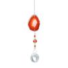 Crystal Rock Moon Sun Catcher Wind Chime Colorful Agate Slice Pendant Garden Hanging Ornament Room Balcony Decor