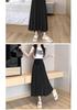 Summer Modal High-Waist A-Line Maternity Dress with Large Hem