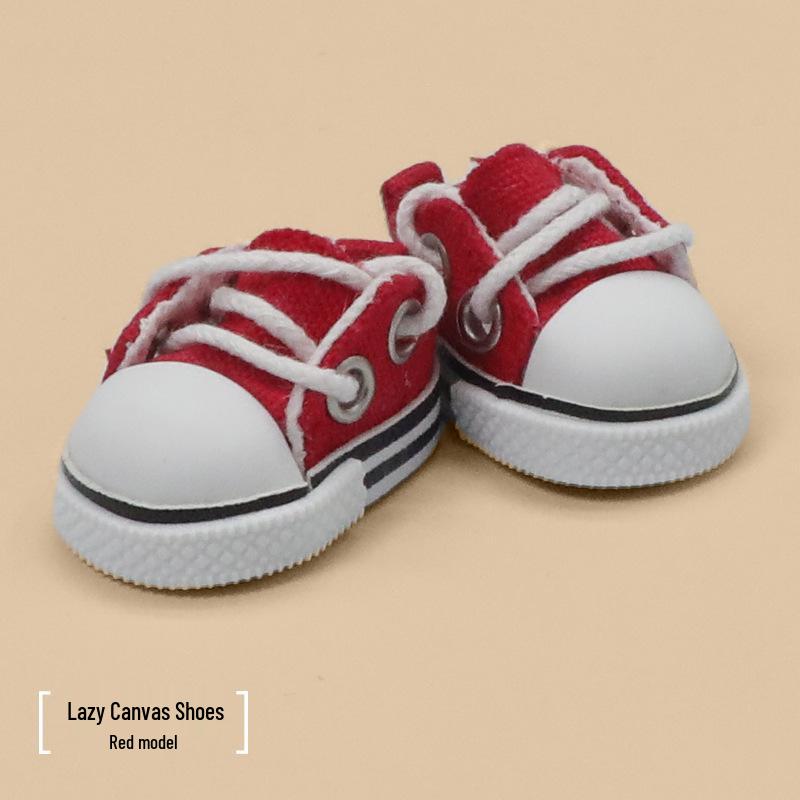 17cm Labubu Multi-Color Low-Top Canvas Doll Shoes - Dress-Up Photo Props