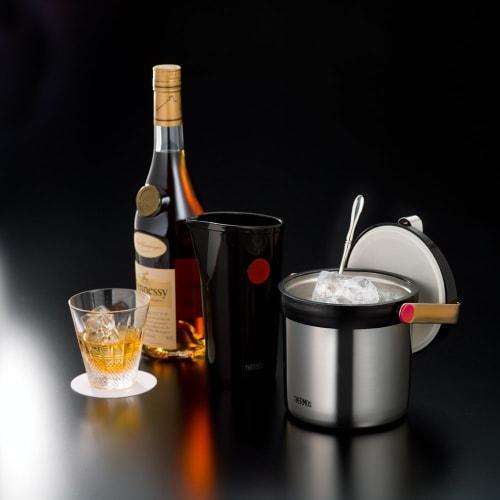 Thermos Vacuum Insulated Ice Bucket Stainless Steel Black JIN-1300 SBK