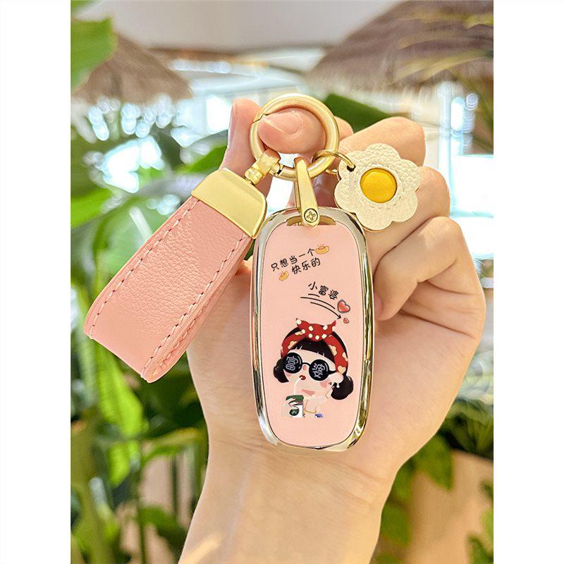 Customized Key Shell for Dongfeng Venucia: T90, D60, T70, T60 Models - Stylish Car Key Decoration for Women