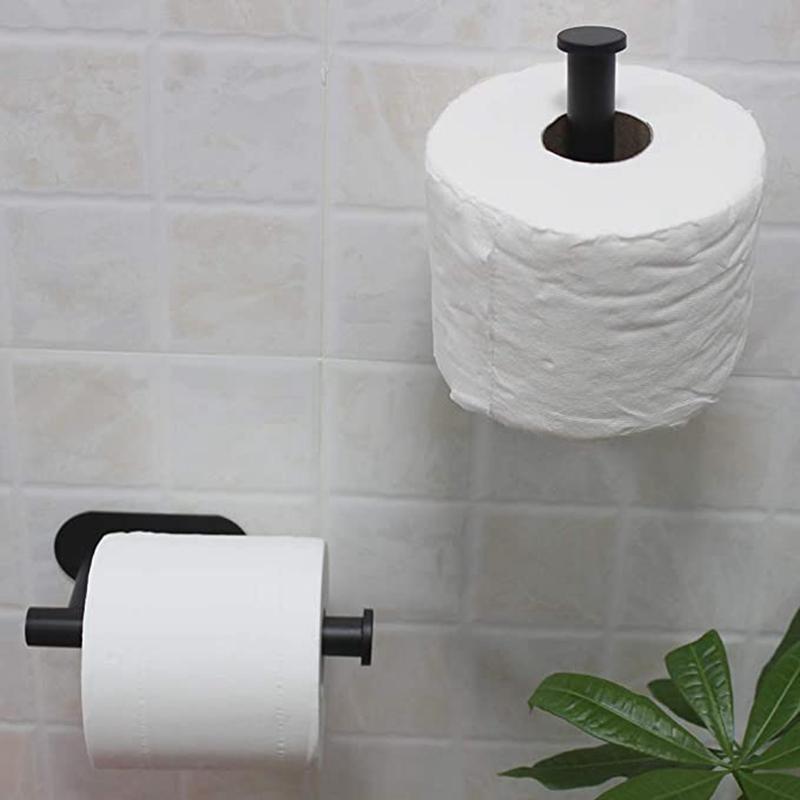 Adhesive Toilet Paper Roll Holder 304 Stainless Steel Wall Mounted Tissue Towel Bath Ball Holder Rack for Kitchen Bathroom