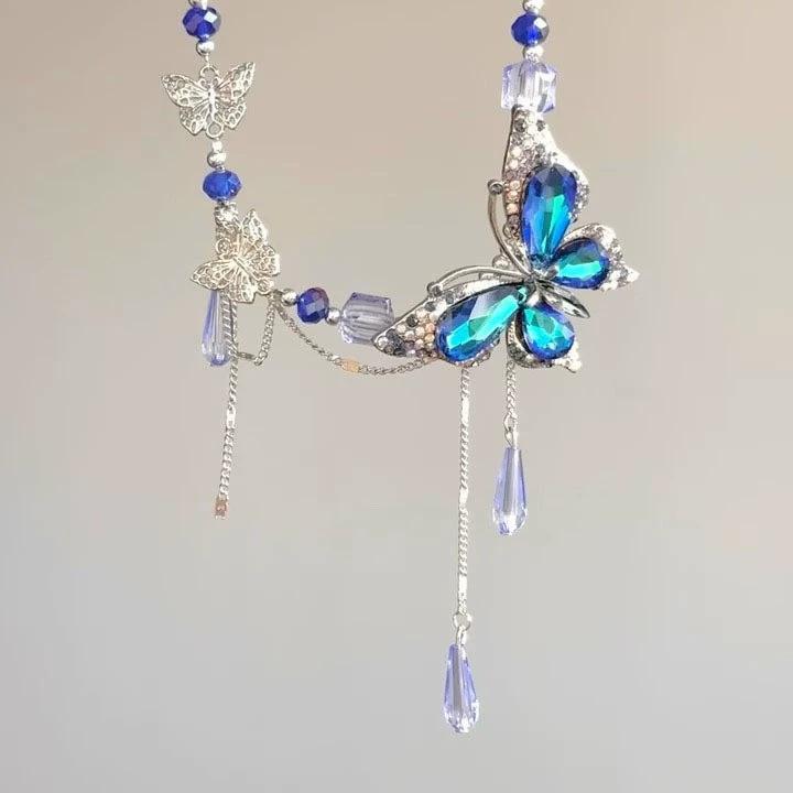 Taillenkette Kollektion~ Halskette mehrlagige Perlen-Taillenkette Brustkette Hofessen Schulterkette leichter Luxus Bein Kette einzigartiges Halsband
