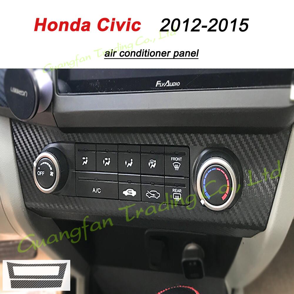 3D/5D Carbon Fiber Car Interior Cover Console Color Sticker Decals Parts Accessories For Honda Civic 9th Gen 2012-2015 4 Doors