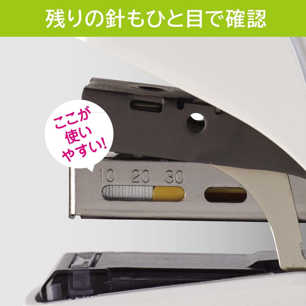 Max Sacri Flat 100 Spare Stapler, 32-Sheet Capacity, Staples, White, HD-10FL3K/W