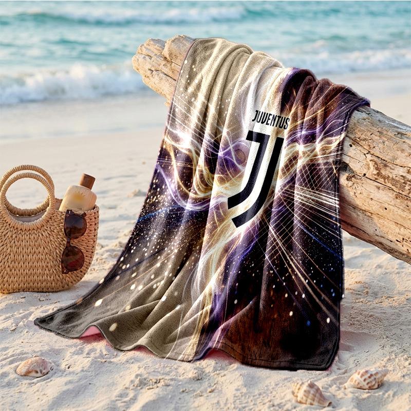 Asciugamano da Spiaggia in Microfibra con Stampa Juventus FC Asciugatura Rapida Assorbente Grande Asciugamano per Spiaggia Nuoto Viaggio