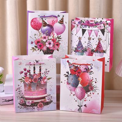 12pcs Party Favor Gift Bags Paper Tote Bags Birthday Gift Packaging Shopping Bags for Small Gifts