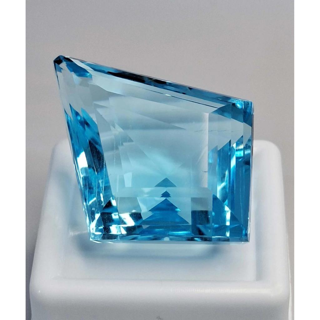 Natural Sky Blue Topaz Fancy Cut 46-48 Ct Stunning Certified Loose Gemstone