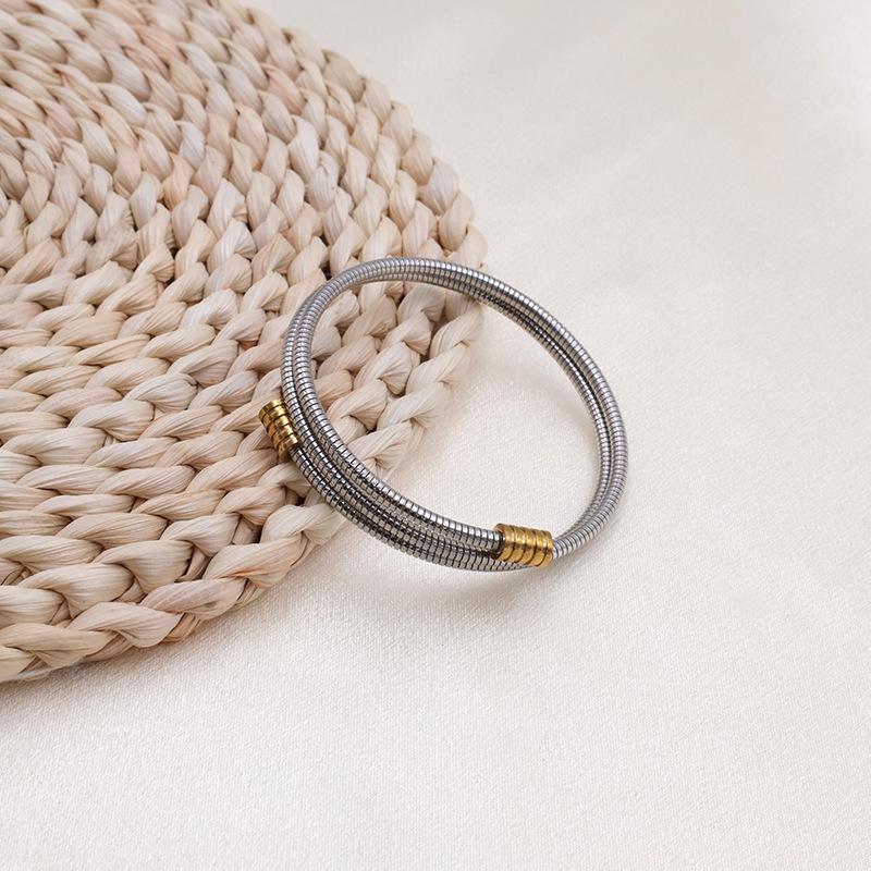 Fashion Commuter Threaded Multi-Layer Popular Surround Bracelet Girls Titanium Steel Non-Fading Fashion Bracelet