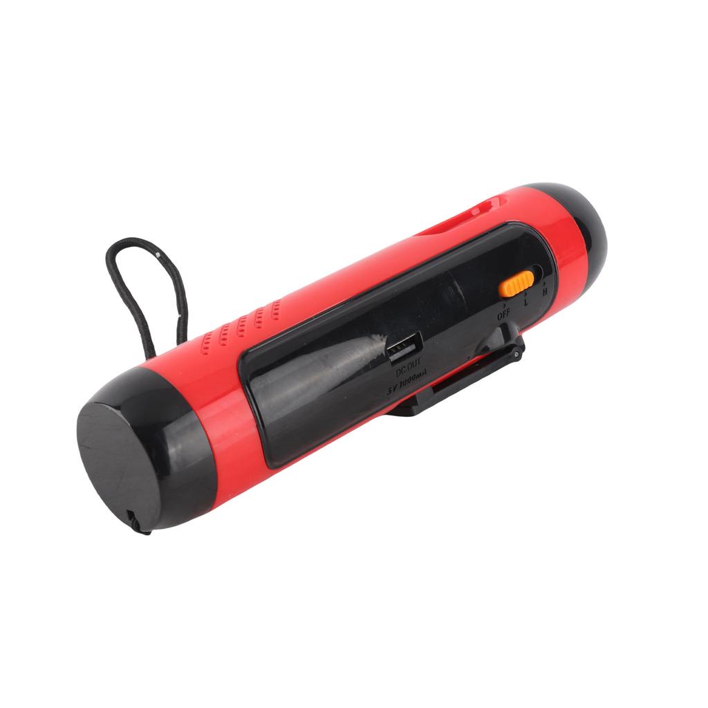 Tragbare Handkurbel-Taschenlampe mit Alarm-FM-Radio-Funktion 1800mAh LED-Generator-Taschenlampe für