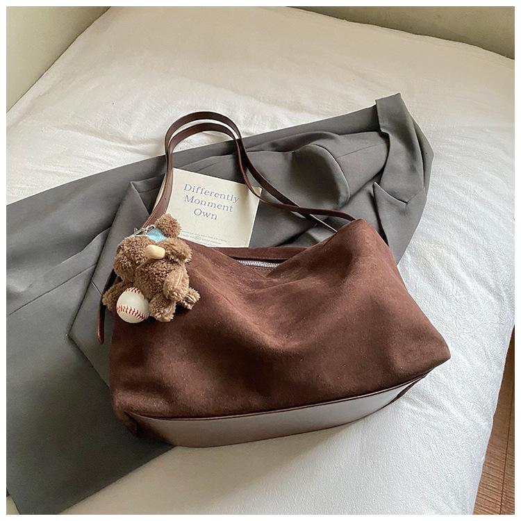 Korean Relaxation Retro Tote Bag Women's New Large-capacity Shoulder Bag Casual Fashion Commuter Bag