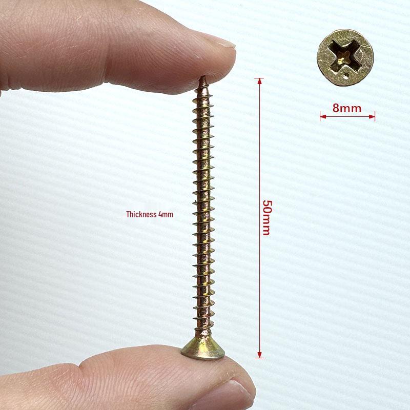 Hardened Fiberboard, Wood Screws, and Self-Tapping Drywall Screws for Cabinet Doors and Wall Panels