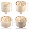 Bambus Eco-Friendly Chinese Bamboo Cooking Steamer with Pot Cover 2 Layers 1L Capacity for Household & Restaurant Use