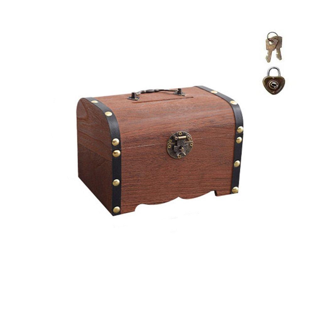Decorative Jewelry Saving Pirate Organizer Handmade Money Lock Boxes  Children Gifts