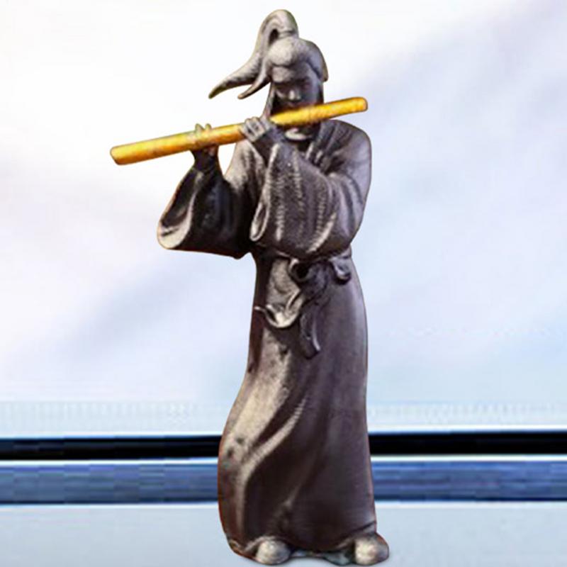 Chinese Knight-Errant Ornaments Resin Character Statue Landscape Bonsai Knight-Errant Miniature Sculpture For Cars Aquarium